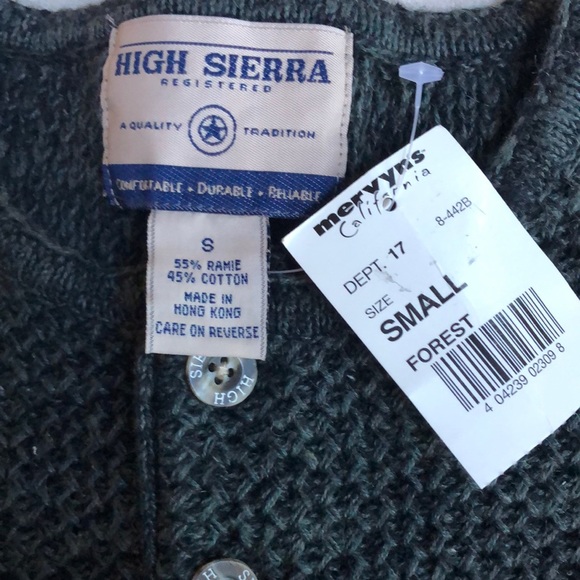 High Sierra Men’s Long Sleeve Cotton Blend Sweater Gray Size S - Picture 7 of 9